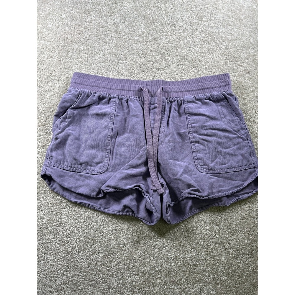 Maurices Women's Purple Medium Cotton Blend Drawstring Shorts